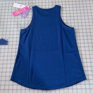 NWT Lilly Pulitzer Luxletic Westley Tank Oyster Bay Navy XXS